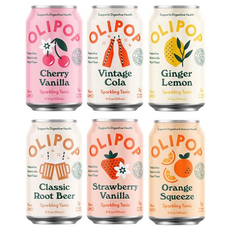 olipop  flavor soda variety pack healthy prebiotic soft drinks
