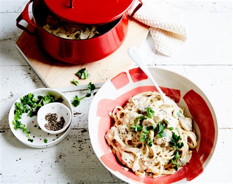 Creamy Mushroom Fettuccine Alfredo Vegan Recipe