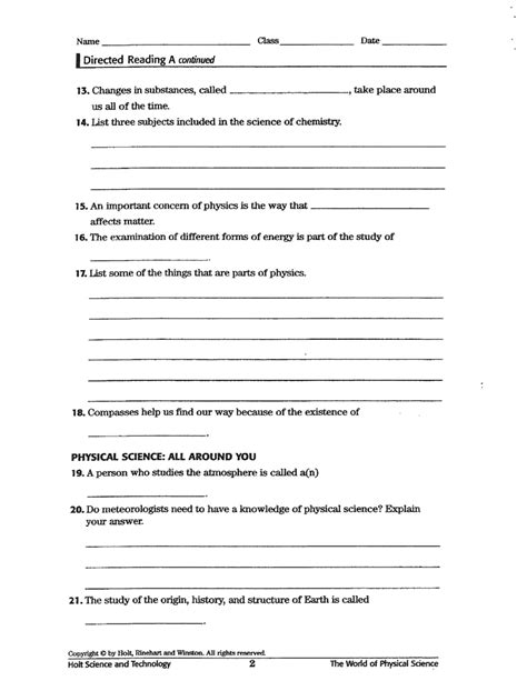 Exploring Physical Science Worksheet - Craig Fisher | Library ...