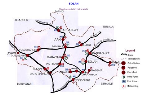 District Maps With Medical Aids Government Of Himachal Pradesh India