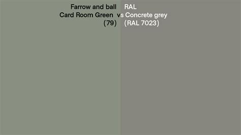 Farrow And Ball Card Room Green 79 Vs Ral Concrete Grey Ral 7023