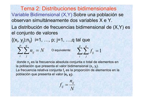 Tema Distribuciones Bidimensionales