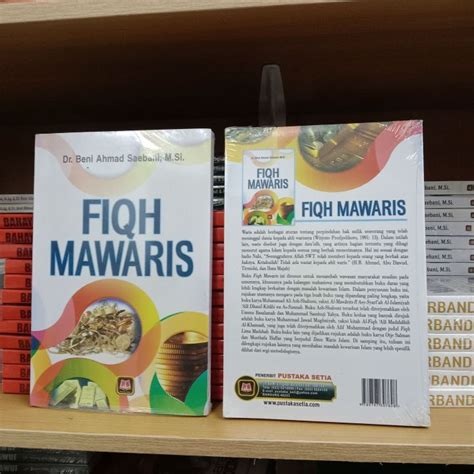 BUKU FIQH MAWARIS Dr Beni Ahmad Saebani M Si Lazada Indonesia