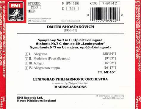 Symphony No 7 Leningrad By Dmitri Shostakovich Leningrad