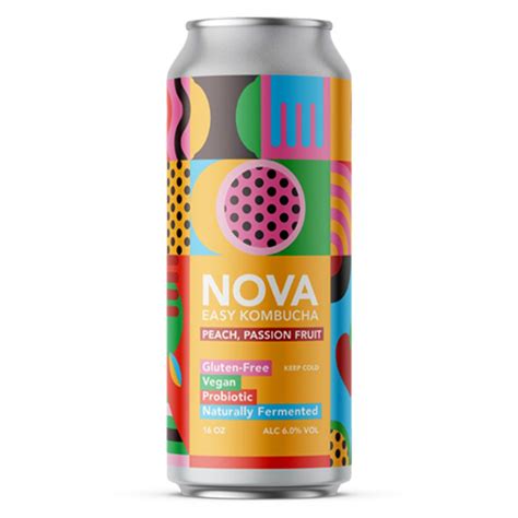 Nova Easy Kombucha Peach Passion Fruit Delivery In La