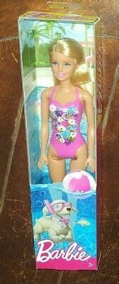 Barbie Water Play Pink Swimsuit Doll With Blonde Hair Mattel
