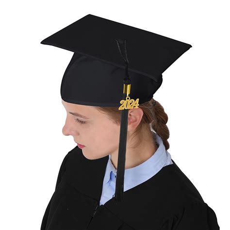 Graduationmall Matte Graduation Gown Cap Tassel Set 2024