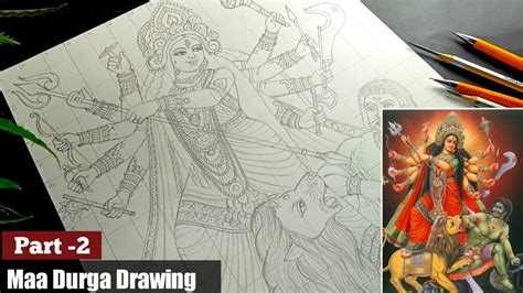 How To Draw Maa Durga Maa Durga Drawing Durga Maa Outline Drawing