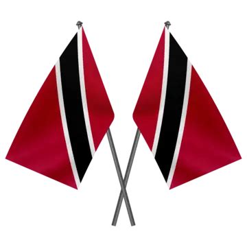 Trinidad And Tobago Flag On Pole Icon Celebration Trinidad And Tobago