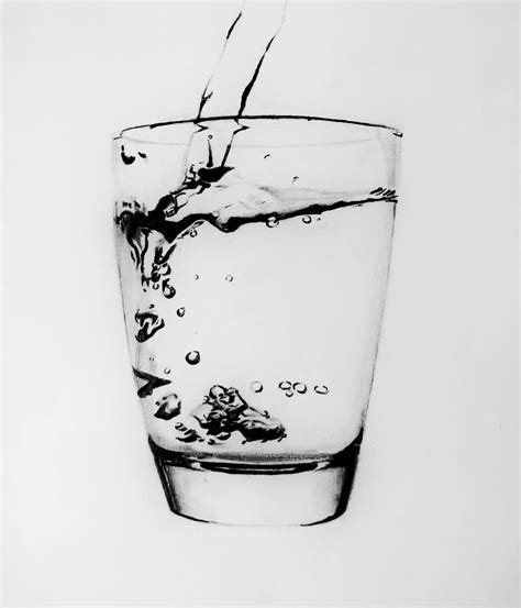 A Glass Of Water R Drawing