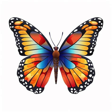 Premium AI Image Flat Butterfly Flying Serene Flap