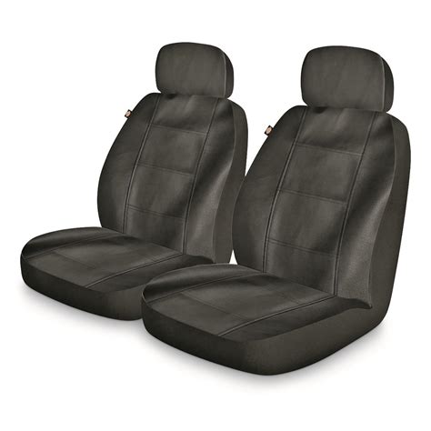 Dickies Deluxe Leatherette Low Back Vehicle Front Seat Covers 2 Pk 715921 Seat Wheel