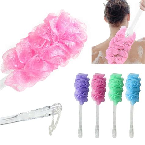 Bath Loofah Sponge Long Handle Back Scrubber Shower Body Exfoliating Soft Brush