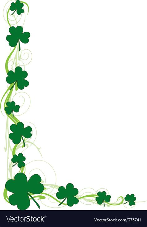 Shamrock Border Royalty Free Vector Image VectorStock