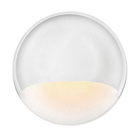 Hinkley Hinkley Landscape Lighting Nuvi Round 12v Integrated Led Deck Sconce Matte White