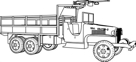 Army Truck Coloring Pages - ColoringBay