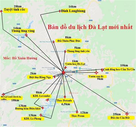 Danh sách các địa điểm du lịch gần nhau ở Đà Lạt hoặc nằm trên cùng