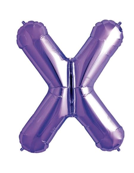 Globos De Helio Letra X De 86cm Purpura Grande Poliamida NSB00323