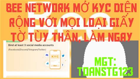 Bee Network M Kyc Di N R Ng V I M I Lo I Gi Y T T Y Th N L M Ngay