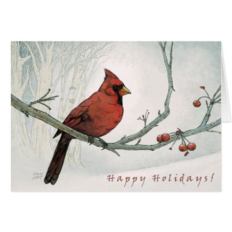 Holiday Cardinal Greeting Card Zazzle