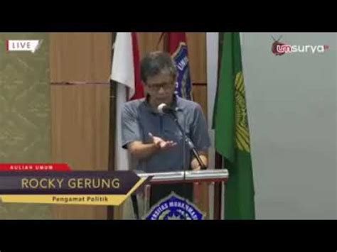 Rocky Gerung Mengutip Ayat Al Quran Youtube