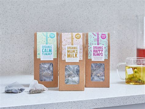 Packaging Design With Hand Lettering And Illustrations For Organic Tea