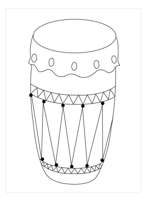 Disegno Da Colorare Tamburo Africano Disegni Da Colorare E Stampare