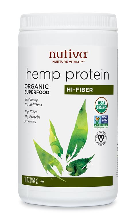 Nutiva Organic Hemp Protein And Fiber Powder 11g Protein 10lb 160oz