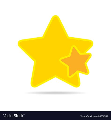 Yellow star icon Royalty Free Vector Image - VectorStock