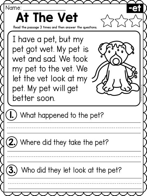 Reading Comprehension For First Graders