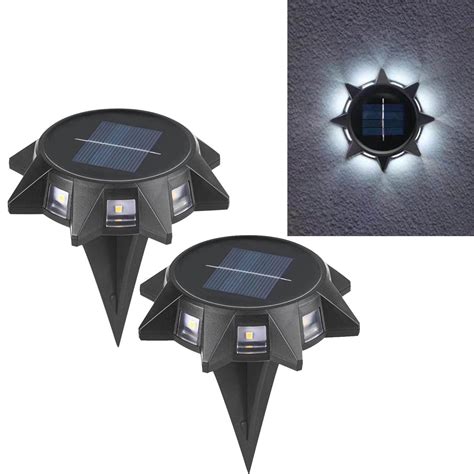 KQJQS 2 Pack Solar LED Underground Lights For Garden Pathway Outdoor