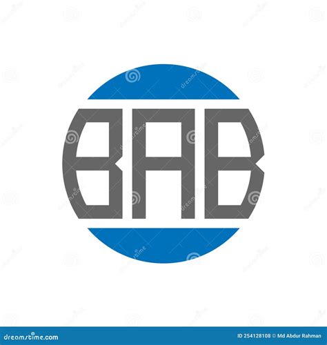 Bab Letter Logo Design On White Background Bab Creative Initials