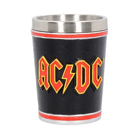 Acdc Shot Glass Logo Lightning Horns Shooter Acdc Officially Etsy