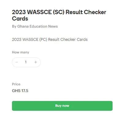 Buy Wassce Result Checker With Momo Step By Step Ghana