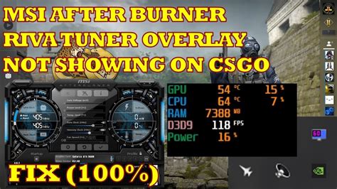 Fix 2021 MSI AFTER BURNER RIVA TUNER OVERLAY NOT SHOWING ON CSGO