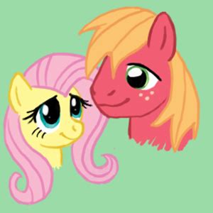 Safe Artist Snowpeak Big Macintosh Fluttershy Earth Pony