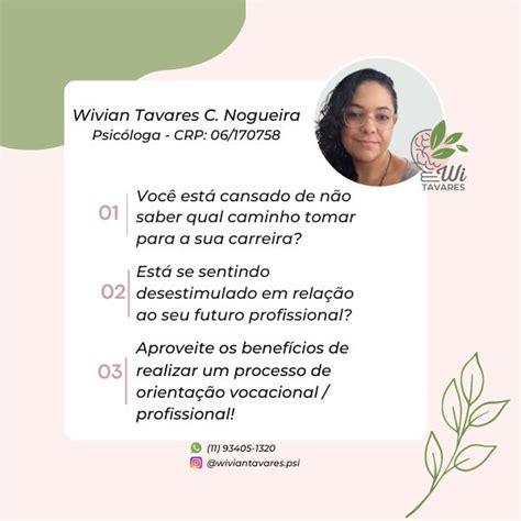 Processo de Orientação Vocacional Profissional Wivian Tavares