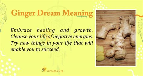 Seeing Ginger In Your Dream Meaning Interpretation And Symbolism