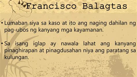 Florante At Laura Talambuhay Ni Francisco Balagtas Ppt