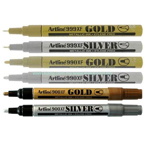 Artline Metallic Marker Gold Silver Syarikat