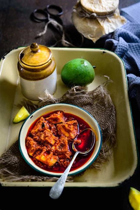 Allam Avakaya Andhra Style Mango Pickle With Ginger Recipe Indian