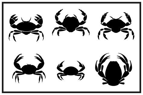 Crab Silhouettes Set Graphic By N Pattern Creative Fabrica