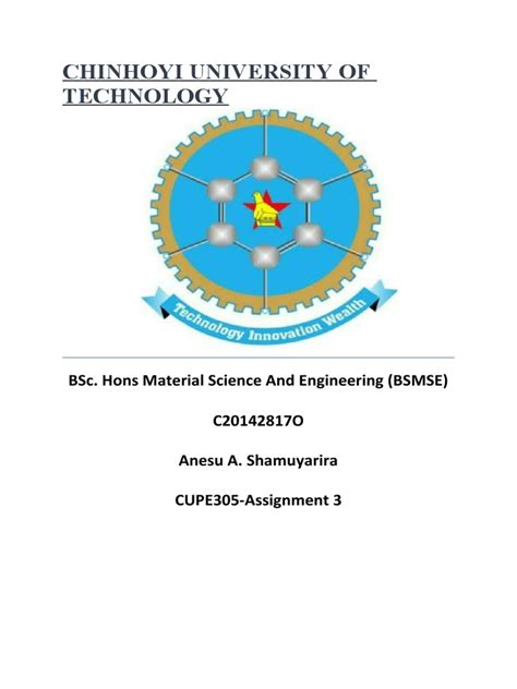 Cupe305 Assignment 3 C20142817o Anesu Shamuyarira Bsmse Pdf