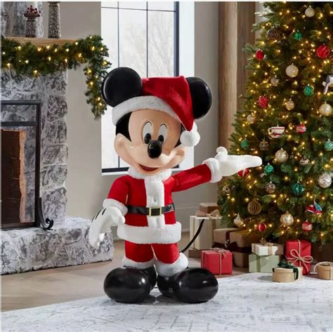 4 Ft Animated Holiday Mickey Christmas Decoration Outdoor Etsy