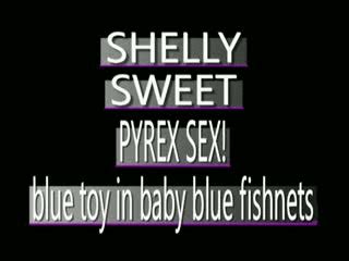Shelly Does A Thick Blue Glass Dildo On Cam For The First Time IPOD
