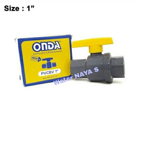 Jual Ball Valve PVCBV 1 ONDA Polos Stop Kran Plastik PVC Kuning 1 Inch