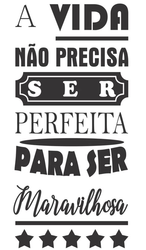 Adesivo Decorativo De Parede Frase Vida Perfeita Elo7