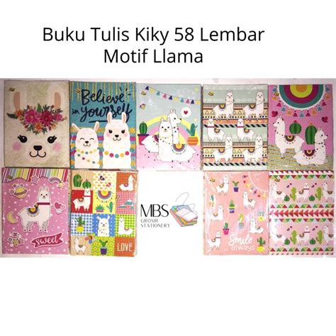 Jual Buku Tulis Kiky 58 Lembar Garis Warna Polos 1 Pack Isi 10 Pcs