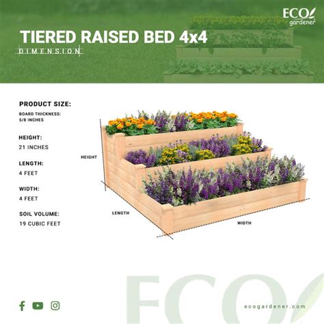 Tiered Raised Garden Beds 3 Tier Raised Bed Wooden Planter Ecogardener