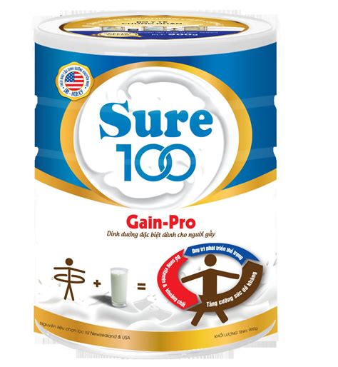 SURE 100 - GAIN PRO 900Gr ( dinh dưỡng đặc biệt dành cho người gầy ...